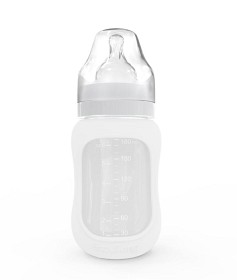 Bild på EcoViking Nappflaska Glas 180ml (Vit)