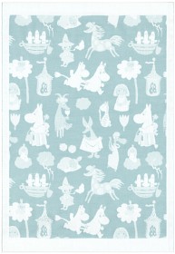 Bild på Ekelund Barnfilt Moomin Valley Ljusblå 72 x 105 cm