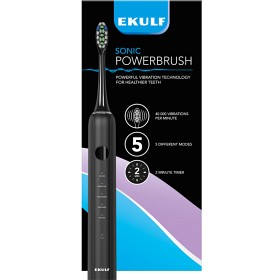 Bild på Ekulf Sonic Powerbrush eltandborste Black