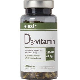 Bild på Elexir D3-vitamin 2500 IE 180 kapslar