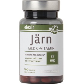 Bild på Elexir Pharma Järn med C-vitamin 100 tabletter