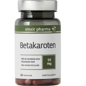 Bild på Elexir Pharma Betakaroten 50 mg 50 kapslar