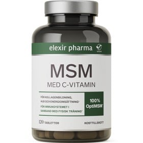 Bild på Elexir Pharma MSM + med C-vitamin 120 tabletter