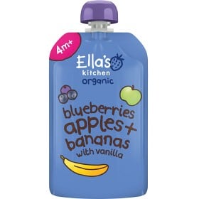 Bild på Ella's Kitchen Blåbär Äpple Banan Vanilj puré 120 g 
