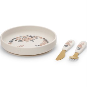 Bild på Elodie Silicone Plate Set Blue Garden