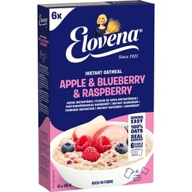 Bild på Elovena Havregrynsgröt Äpple, blåbär & hallon  210 g