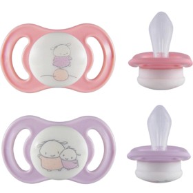 Bild på ESSKA Happy Mini Glow 0+m Silikon Rosa 2-pack