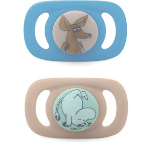 Bild på Esska Napp Chilla Silikon Mumin (Sniffy & Mumin på händer) 4-36 månader