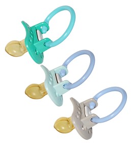 Bild på Esska Napp Retro Latex 3-pack Grön, Blå, Beige