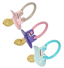 Bild på Esska Napp Retro Latex 3-pack Rosa, Lila, Blå