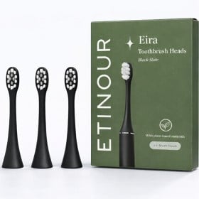 Bild på Etinour Eira Toothbrush Heads Black Slate 3 st