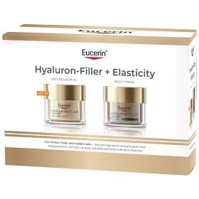 Bild på Eucerin Gift Set Hyaluron-Filler+Elasticity Dagkräm & Nattkräm 100 ml