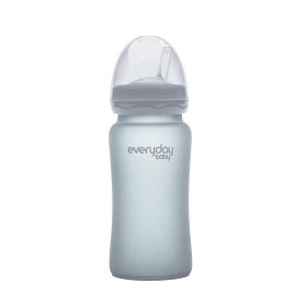 Bild på Everyday Baby Sugrörsflaska Glas 240ml (Grå)