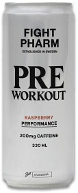 Bild på Fight Pharm Pre Workout Hallonsmak 330 ml