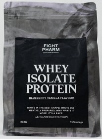 Bild på Fight Pharm Whey Isolate Protein Blåbär & Vaniljsmak 1000 g