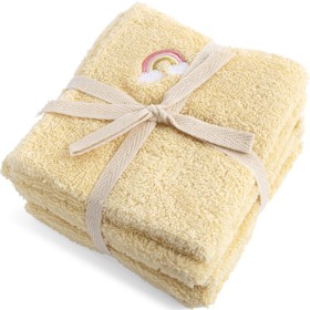 Bild på FILIBABBA Tvättlappar Broderad regnbåge 27x27cm GOTS 4-pack