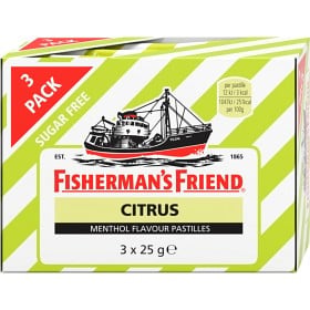 Bild på Fisherman´s Friend Sockerfri Citrus 25 g, 3-pack