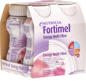 Bild på Fortimel Energy Multi Fibre Jordgubb 4 x 200 ml