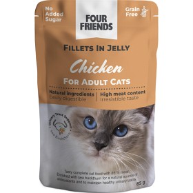 Bild på FourFriends Adult Chicken in Jelly Pouch 85 g