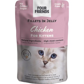 Bild på FourFriends Kitten Chicken in Jelly Pouch 85 g