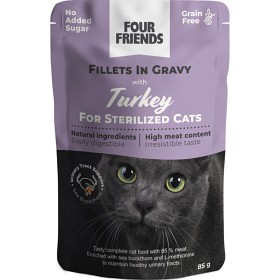 Bild på FourFriends Sterilized Turkey in Gravy Pouch 85 g