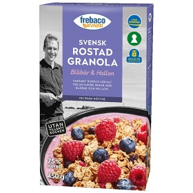 Bild på Frebaco Svensk Rostad Granola Blåbär & Hallon 450 g