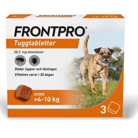 Bild på Frontpro 28,3 mg tuggtabletter för hund 4-10 kg 3 st