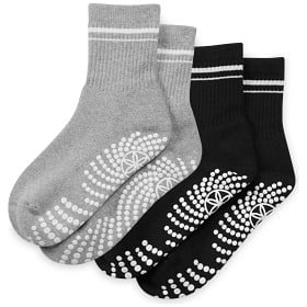 Bild på Gaiam Grippy Crew Yoga Socks 2-pack