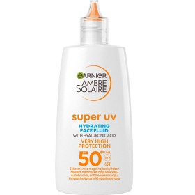 Bild på Garnier Ambre Solaire Super UV Hyaluronic Acid Hydrating Fluid Flytande Solkräm SPF50+ för normal hud 40 ml