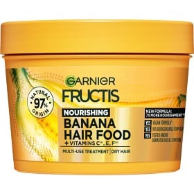 Bild på Garnier Fructis Hair Food Banana näringsgivande hårmask för torrt 400 ml