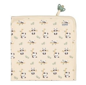 Bild på Geggamoja Babyfilt Bambu Panda Beige, One size