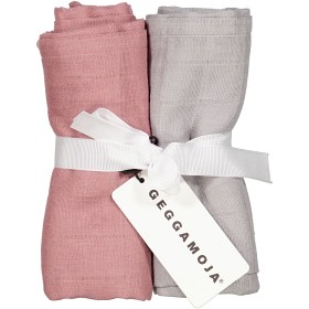 Bild på Geggamoja Muslinfilt 2-pack (Dust pink/grey)