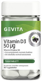Bild på Gevita Vitamin D3 50 ug 90 tuggtabletter