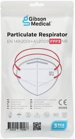 Bild på Gibson Medical Filtrerande halvmask FFP3 3 st