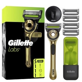 Bild på Gillette Labs Rakhyvel med Exfoliating Bar, Champion Gold Edition