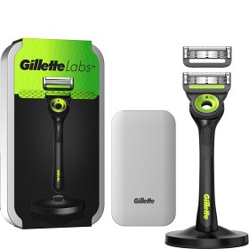 Bild på Gillette Labs rakhyvel med exfolieringsremsa 2 rakblad Neon Night