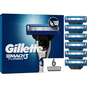 Bild på Gillette Mach3 Turbo rakblad, 6 st