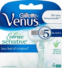 Bild på Gillette Venus Embrace Sensitive rakblad 4 st