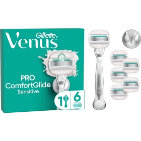 Bild på Gillette Venus Pro ComfortGlide Sensitive rakhyvel 6 st rakblad & duschhållare