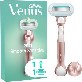 Bild på Gillette Venus PRO Smooth Sensitive rakhyvel, 1 rakblad, duschhållare