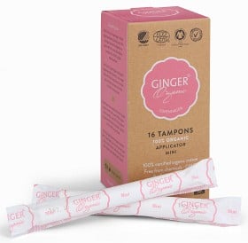 Bild på Ginger Organic Tampong med hylsa Mini 16 st