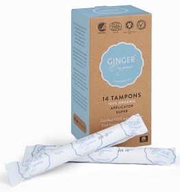 Bild på Ginger Organic Tampong med hylsa Super 14 st