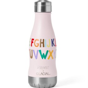 Bild på GLACIAL Isolerad barnflaska Alphabet Soup Pink 280 ml