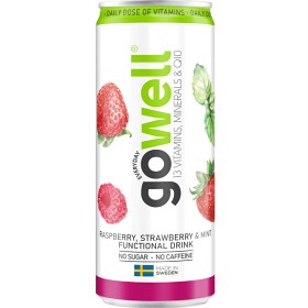 Bild på Gowell Jordgubb, hallon & mynta 330 ml