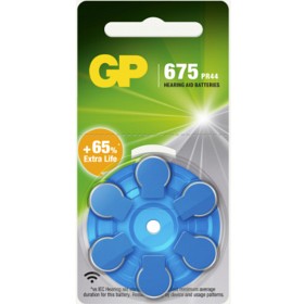 Bild på GP Batteri Hörapparat zink luft ZA675 1,45V 6 st