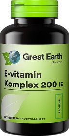 Bild på Great Earth E-Vitamin Komplex 200 IE 90 tabletter