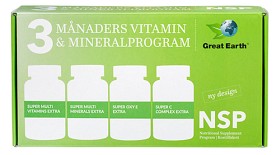 Bild på Great Earth NSP 3 Månaders Vitamin & Mineral högdoskur 4x90 tabletter