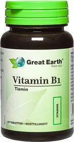 Bild på Great Earth Vitamin B1, 60 Tabletter
