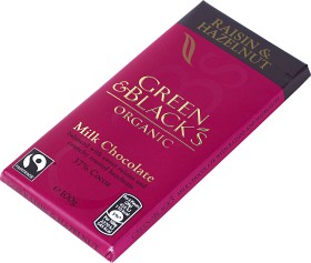 Bild på Green & Blacks Raisin & Hazelnut Milk Chocolate 100 g