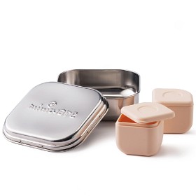 Bild på Miniware GrowBento Lunch Set Chrome/Peach
